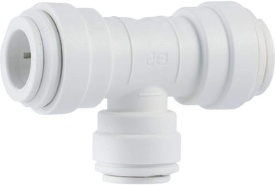 John Guest Union Tee Quick Connect Fitting; Polypropylene; White - 1/4