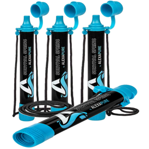 Alexapure Survival Spring Personal Water Filter (4 pack)