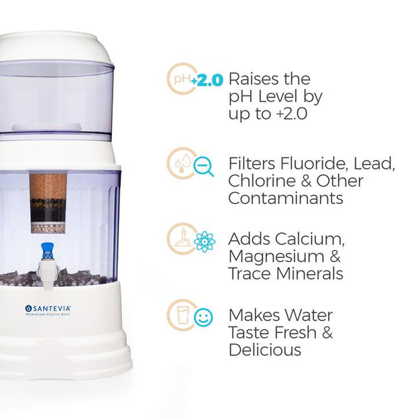 Santevia Alkaline Gravity Water System With Fluoride Filter