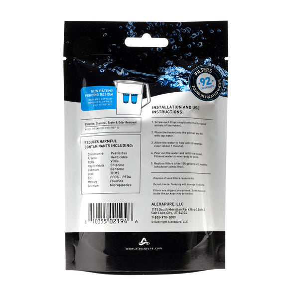 Alexapure Water Pitcher Replacement Filter Pack