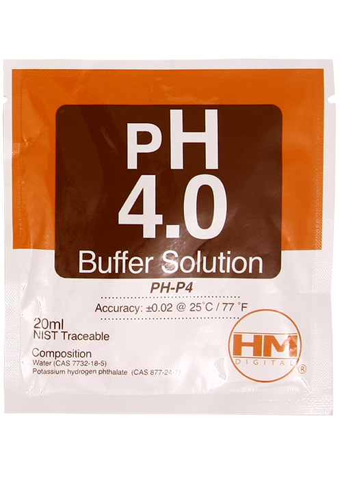 HM Digital PH 4.0 buffer solution PH-P4 20ml (1-pack)get-ultimate-now.myshopify.com