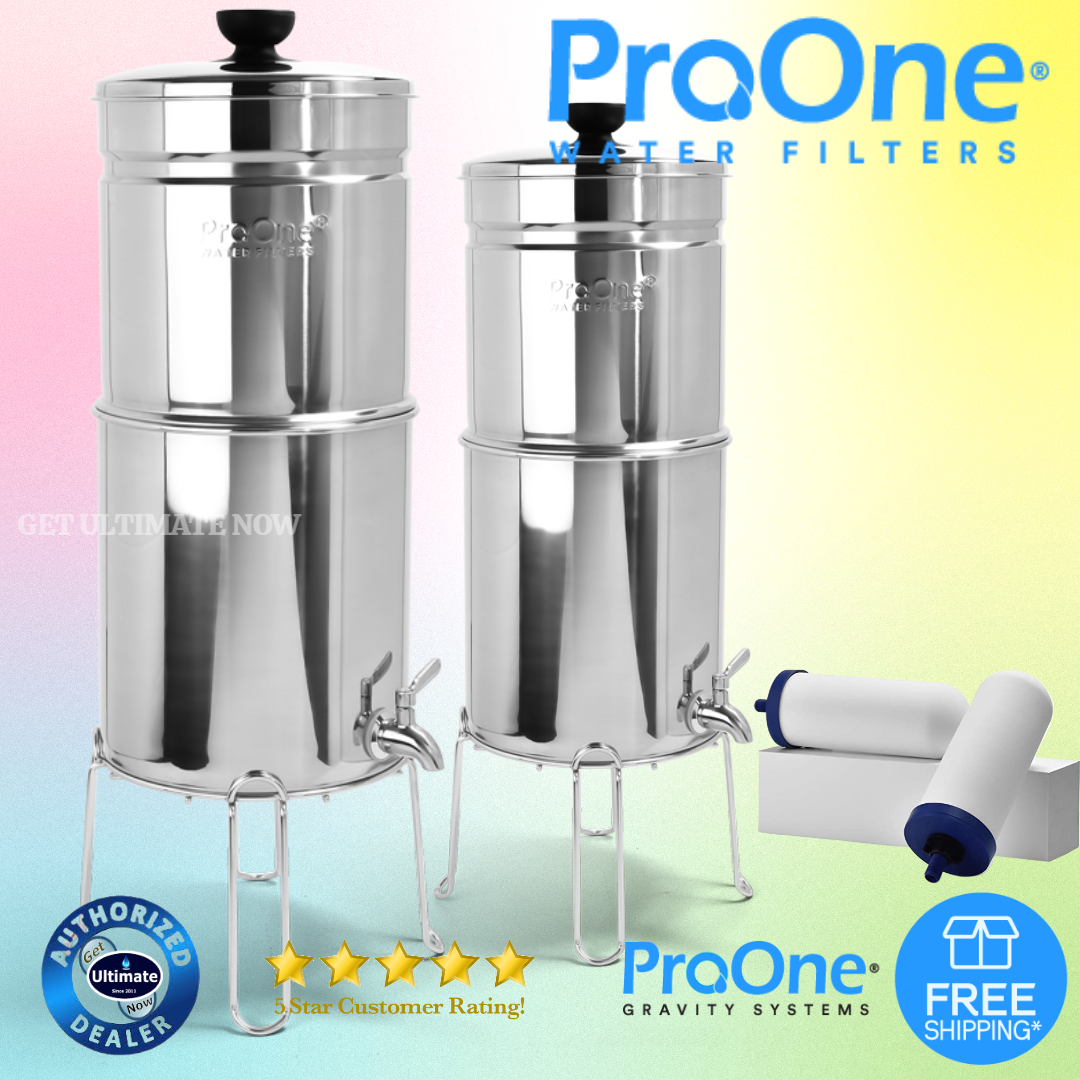 ProOne Big+ Traveler+ Polished Gravity Water Filtration
