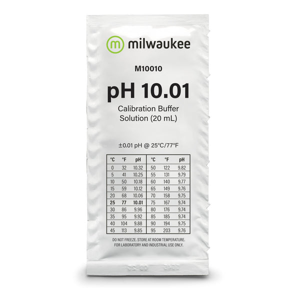 Milwaukee M10010B pH 10.01 Calibration Solution Sachets (25)