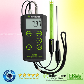 Milwaukee MW102 PRO+ 2-in-1 pH and Temperature Meter with ATC