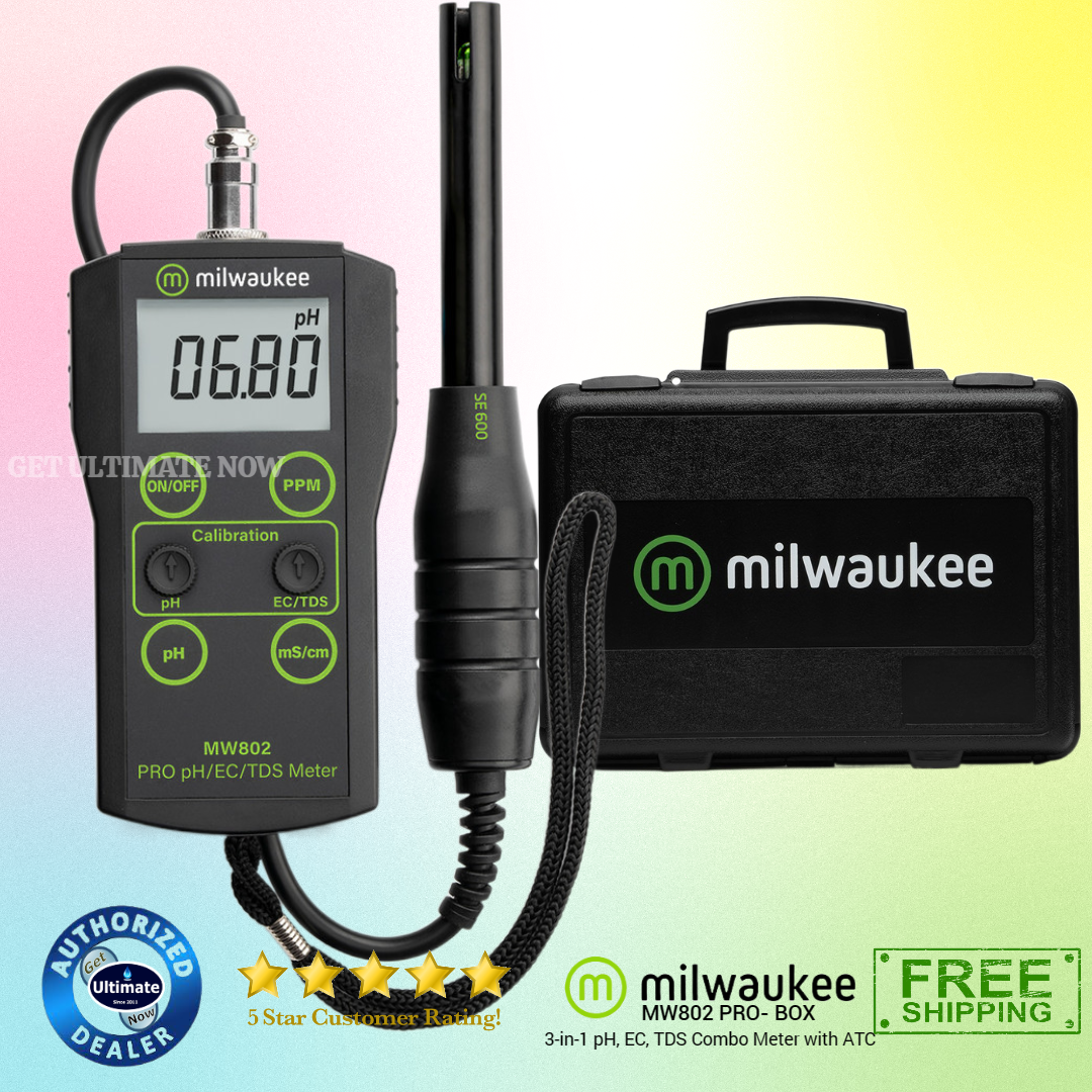 Milwaukee MW802 PRO 3in1 pH, EC, TDS Combo Meter with ATC with Hard