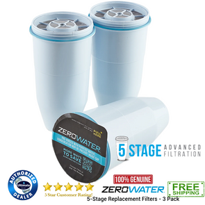 Zerowater 5-Stage Replacement Water Filter - 3 Pack