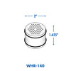 Culligan WHR-140 Replacement Shower Filter Cartridge for WSH-C125, HSH-C135, ISH-100 Shower Units (2 Pack)