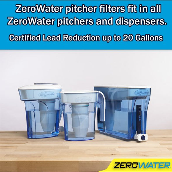 ZeroWater 5-Stage Replacement Filters, White - 8 packs