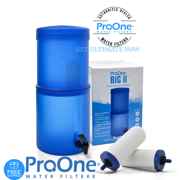 ProOne Big II BPA Free Plastic Gravity Water Filter System w/ Filter Options