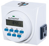 Autopilot Dual Outlet 7-Day Grounded Digital Programmable Timer, 1725W, 15A, 1 Second On/Off