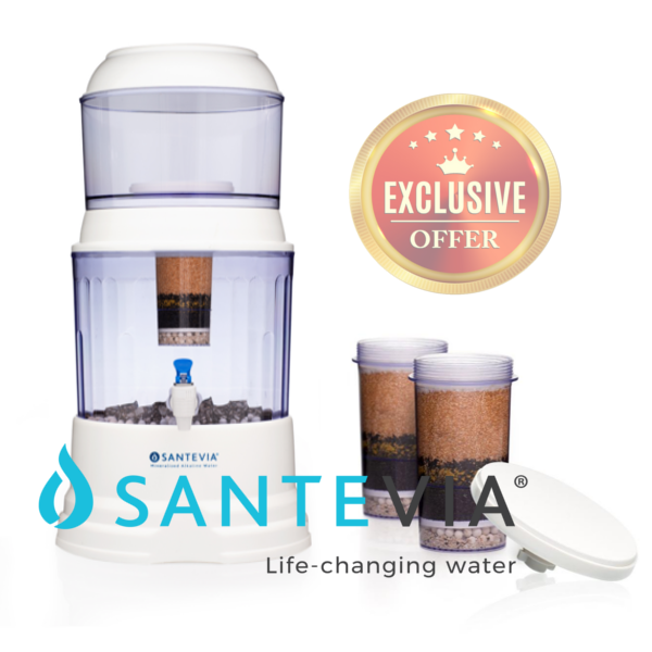 Santevia Gravity Water System With Extra Fluoride Filters