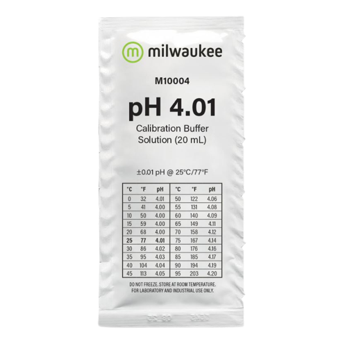 Milwaukee M10004 pH 4.01 Calibration Solution Sachet 20 ml 5-Pack