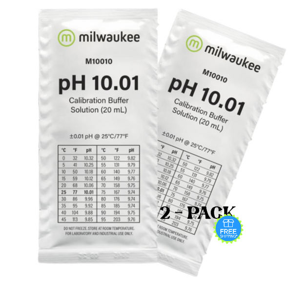 Milwaukee M10010 pH 10.01 Calibration Solution Sachet 20 ml 2-Pack