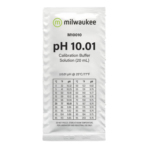 Milwaukee M10010 pH 10.01 Calibration Solution Sachet 20 ml 5-Pack