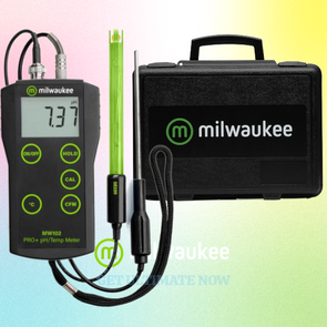 Milwaukee MW102 PRO+ 2-in-1 pH and Temperature Meter ATC with Hard Carrying Case for Portable Meters