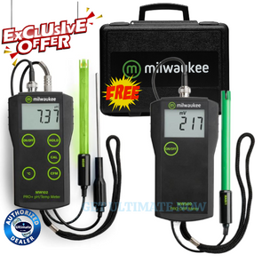 Milwaukee Instruments pH and ORP Meter bundle (MW102 & MW500)