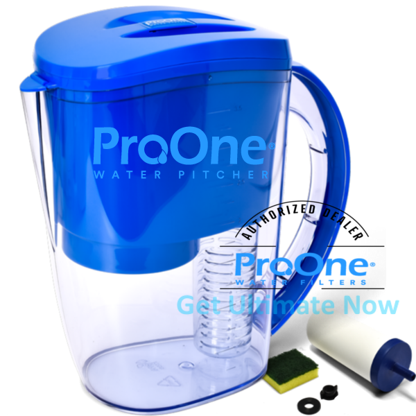 ProOne Water Filter Pitcher with Fruit Infuser, Filtered Water Pitcher