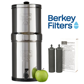 Berkey Royal Stainless Steel Water Filtration System with 2 Black Filter Elements
