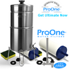 ProOne Big Plus Brushed Stainless steel 2-7 inch filter with 7.5 inch Spigot Bundle