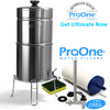 ProOne Traveler Plus Brushed Stainless steel 1- 5 inch filter with 7.5 Spigot bundle