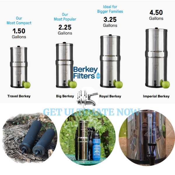 Berkey Water Filter Systems (Go Berkey, Travel Berkey, Big Berkey, Roy