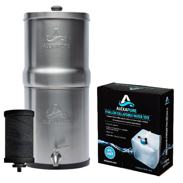 Alexapure Pro Water Filtration System  Gravity Fed Water Filtering –