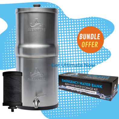 Alexapure Pro Water Filtration System with Alexapure Emergency Water Bank