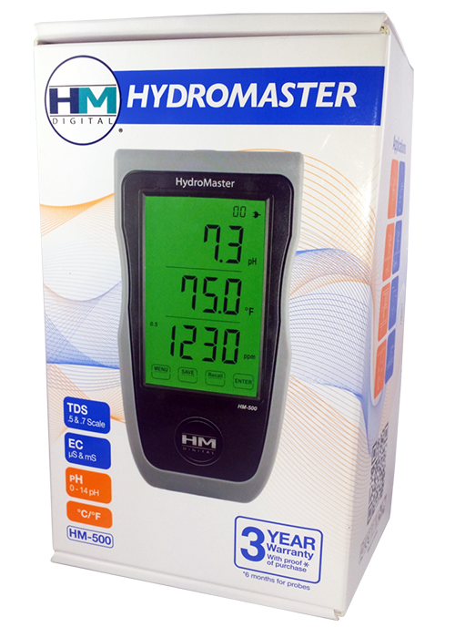 HM Digital HM-500 HydroMaster Continuous pH/EC/TDS/Temp Monitor