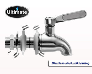 Stainless Steel Spigot - Fits ProOne, Berkey Systems, Alexapure Pro