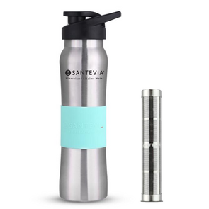 Santevia Stainless Steel Water Aqua Bottle with Power Stick Water Bottle Filter